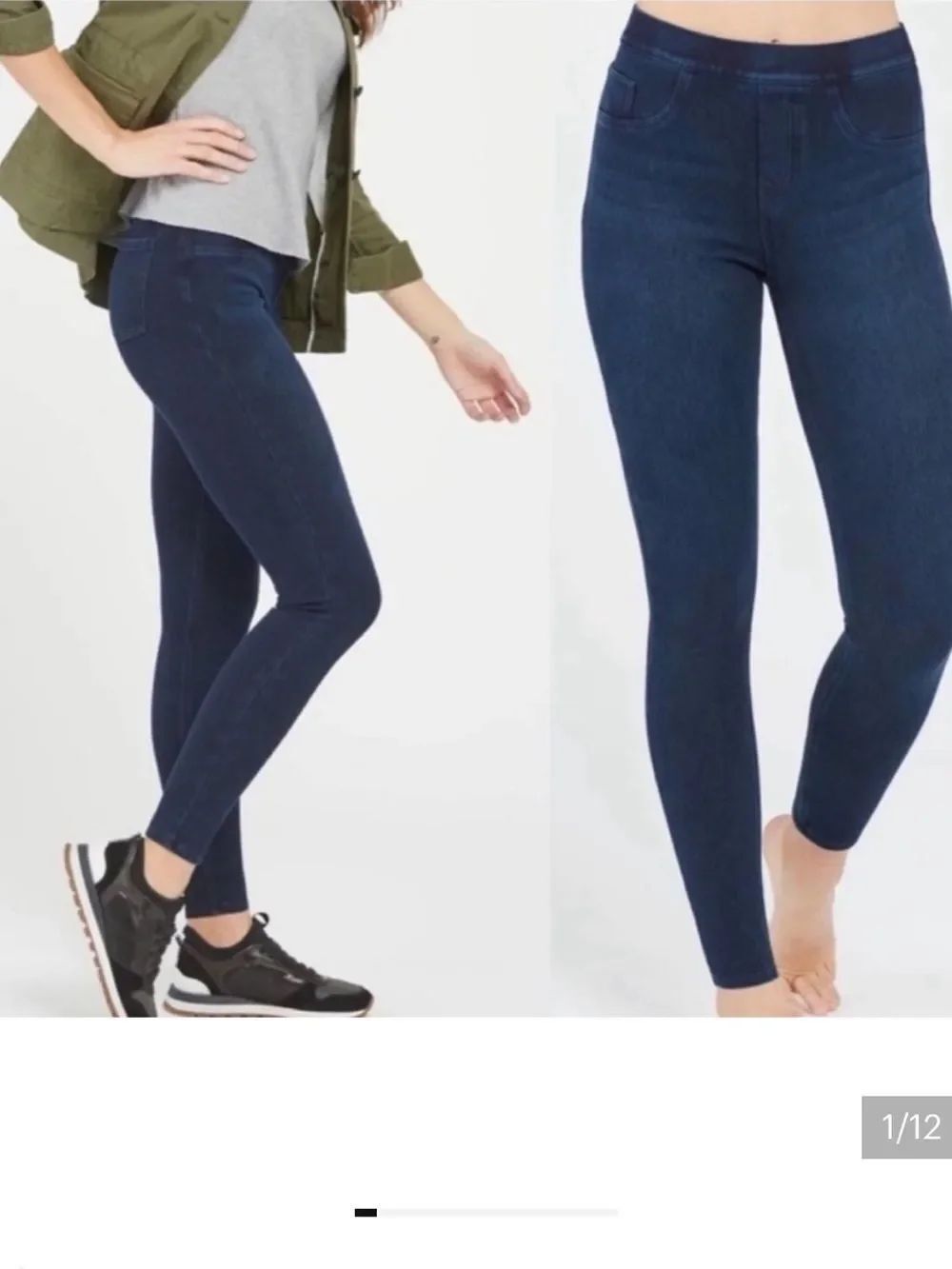 Spanx Jean-ish High Waist Legging Dark Wash Womens Large
